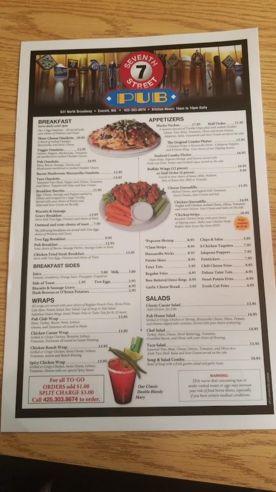 7th Street Pub Menu image 2